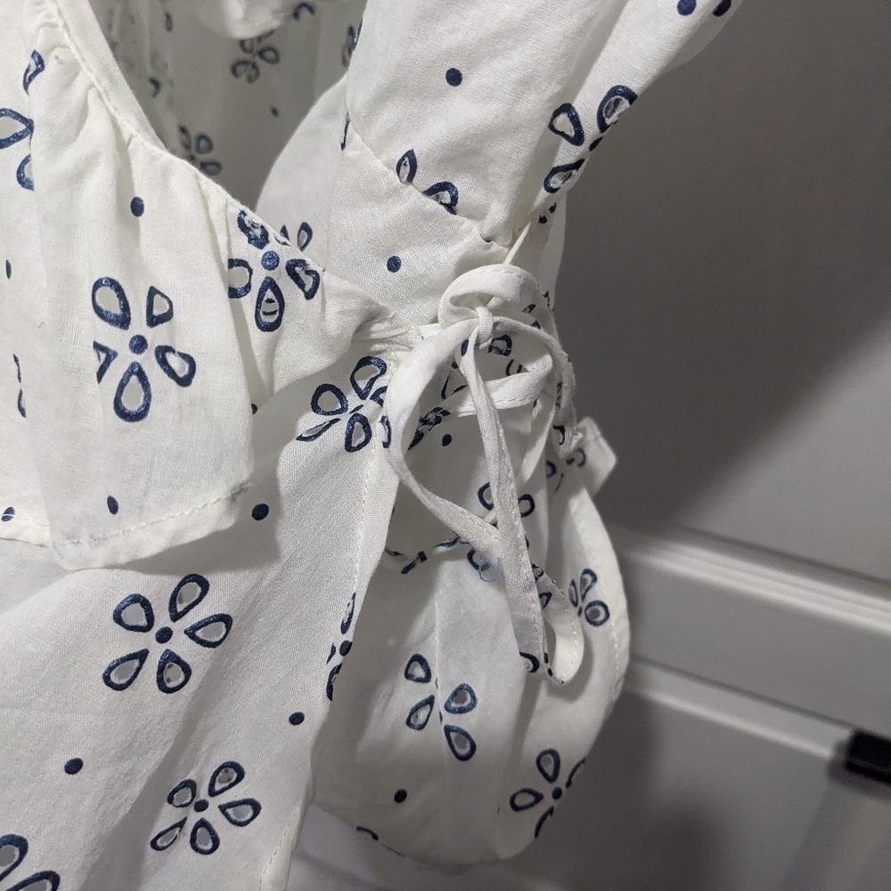 Zara | Eyelet Ruffle Wrap Top - Picture 6 of 10